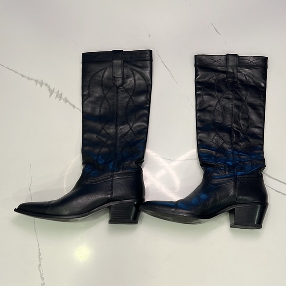 Zara Shoes Zara Leather Cowboy Boots Poshmark
